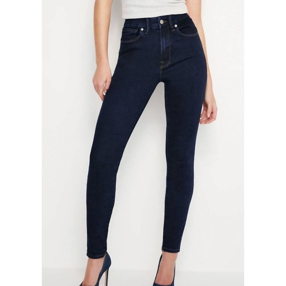 Good American Dark Indigo High-Rise Skinny Jeans